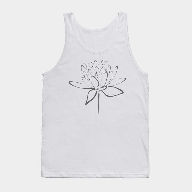 Smoke Lotus Calligraphy Tank Top by MakanaheleCreations